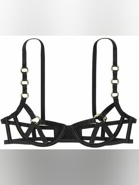 Victoria's Secret Very Sexy Strappy Open Caged Rings Balconette Bra